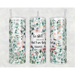 20oz skinny tumbler christian bible verse sublimation design