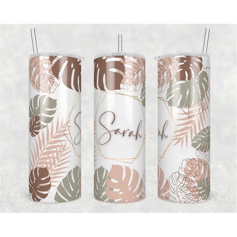 MR-1562023135229-custom-name-20-oz-skinny-tumbler-sublimation-monstera-leaf-image-1.jpg