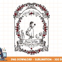 disney snow white floral flame sketch portrait png, sublimation, digital print