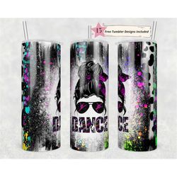 20oz skinny tumbler ballerina dance design template straight