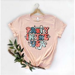party in the usa shirt, 4th of july, patriotic shirt, fourth of july shirt, american shirt, smiley face shirt, retro shi