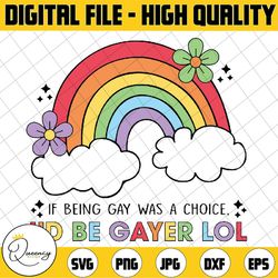it being gay was a choice svg, i'd be gayer lol svg, gay pride pngsvg, love wins png, gay pride png, rainbow gay svg, di