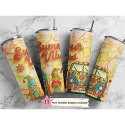 summer vibes gnomes sublimation design 20 oz skinny