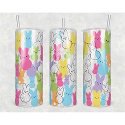 20oz skinny tumbler bunny burst sublimation design