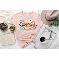 north dakota state shirts, north dakota state map shirt, north dakota travel gifts, north dakota clothing, north dakota