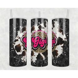 20oz skinny tumbler gigi cow print leopard cheetah