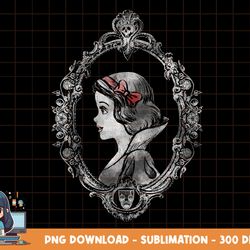 disney snow white framed side profile faded portrait png, sublimation, digital print