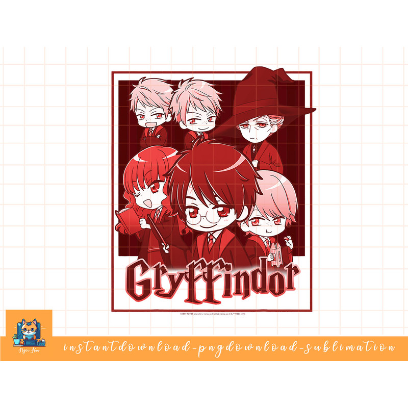 Harry Potter Gryffindor House Group Shot Anime png, sublimate, digital download.jpg