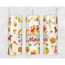cinco de mayo tumbler design mexican style 20oz skinny