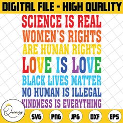 gay pride science is real black lives matter love is love svg, black lives matter svg, love is love, lgbtq svg, digital