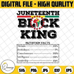 juneteenth black king nutritional facts melanin men father svg, freedom day svg, black pride svg, african american svg,