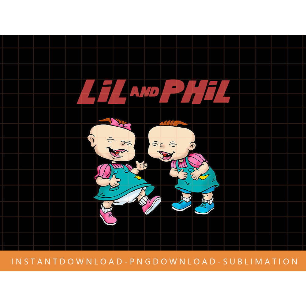 Rugrats Lil And Phil Laughing Poster png, sublimate, digital print.jpg