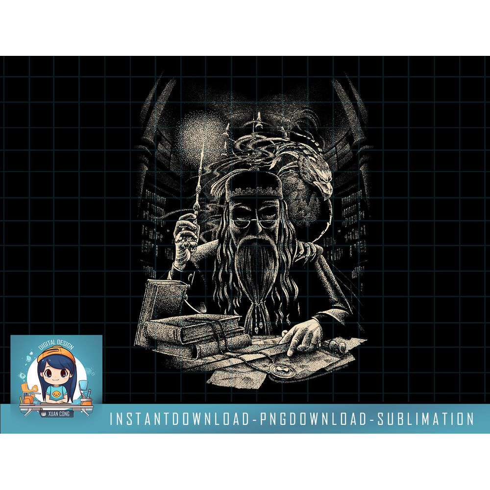 Harry Potter Dumbledore Faded Portrait png, sublimate, digital download.jpg