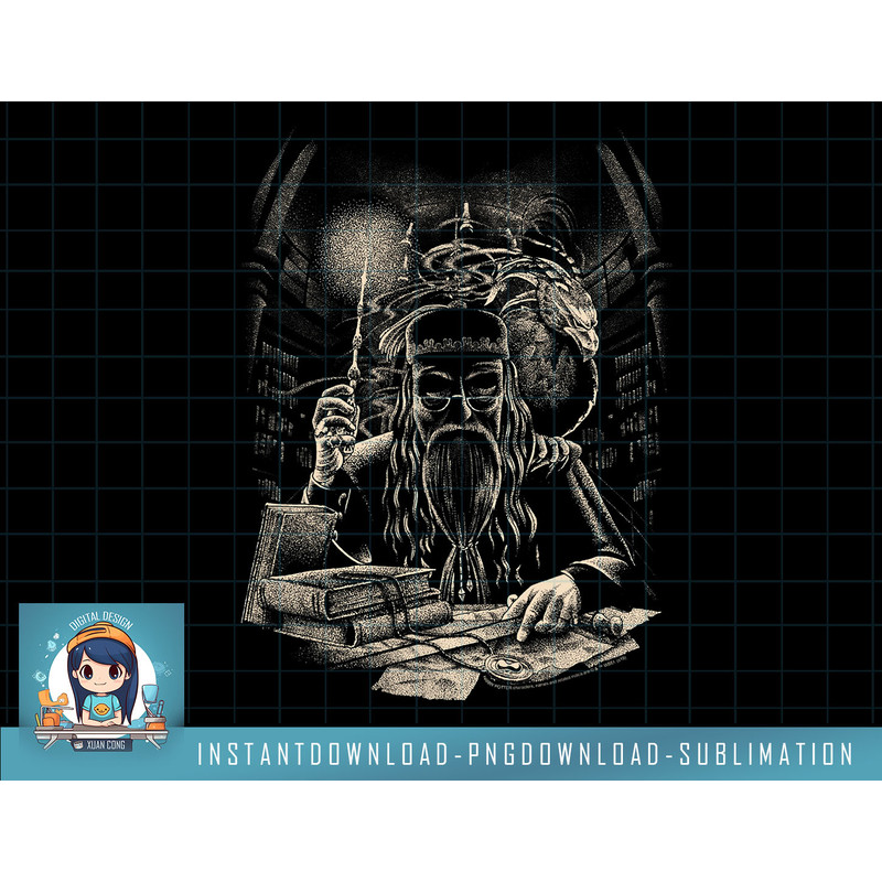 Harry Potter Dumbledore Faded Portrait png, sublimate, digital download.jpg
