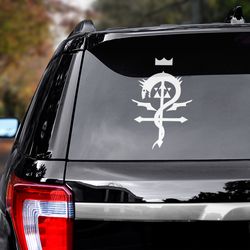 fullmetal alchemist decal, fullmetal alchemist sticker, anime sticker, anime decal, anime car decal