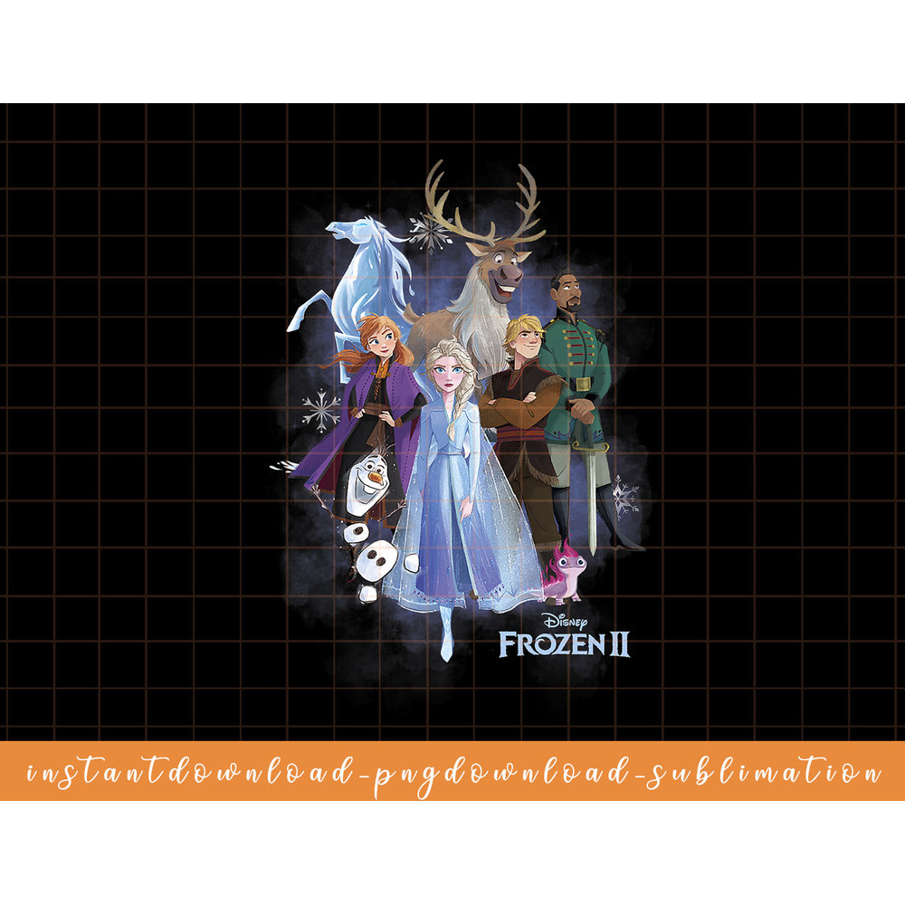 Disney Frozen 2 Group Shot Walking Into Forest png, sublimate, digital download.jpg