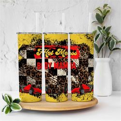 20oz skinny tumbler boy mama leopard cheetah race car
