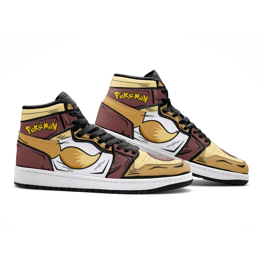 Eevee Pokemon JD1 Shoes, Eevee Pokemon Jordan 1 Shoes, Eevee Shoes, Pokemon Sneakers, Eevee Pokemon Shoes