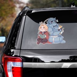 anime car decal, fullmetal alchemist sticker, fullmetal alchemist decal, anime decal, anime sticker