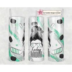 20oz skinny tumbler hockey mom  designs template