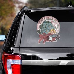 anime decal, fullmetal alchemist sticker, fullmetal alchemist decal, anime car decal, anime sticker