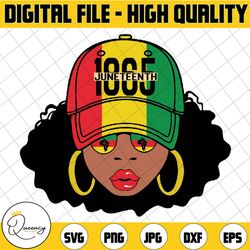 juneteenth women girls queen african american black freedom svg, melanin girl png, juneteenth png, juneteenth since 1865