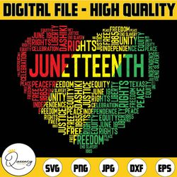 juneteenth heart black pride freedom day 1865 june 19th svg, juneteenth heart svg, black pride svg, african american svg