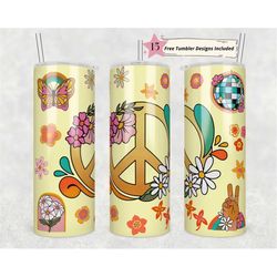 20oz skinny tumbler sublimation designs boho hippie