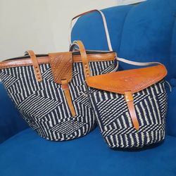 sisal woven tote bag shoulder bag gift for her
