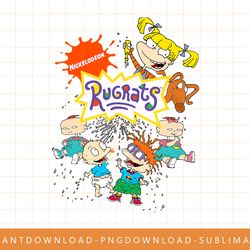 Rugrats Logo With Nick Logo And Rugrats Characters png, sublimate, digital print