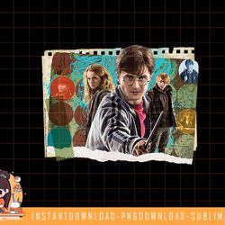 harry potter harry, hermoine, and ron photo collage png, sublimate, digital download