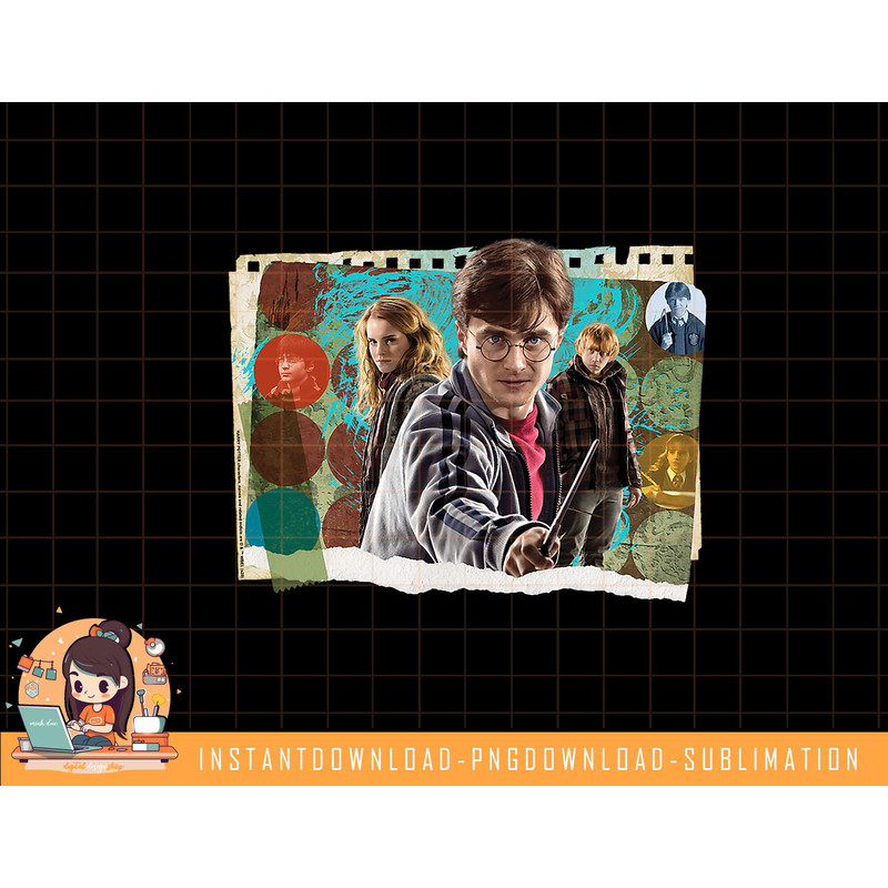 Harry Potter Harry, Hermoine, and Ron Photo Collage png, sublimate, digital download.jpg