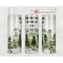 20oz skinny tumbler she was born and raised in the wishabish