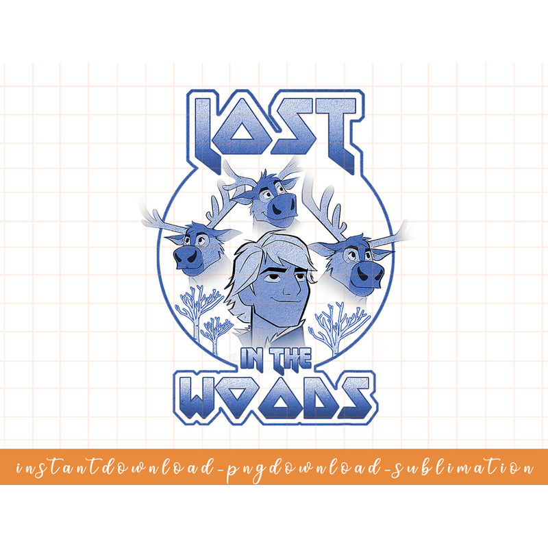Disney Frozen 2 Kristoff & Sven Lost In The Woods png, sublimate, digital download.jpg
