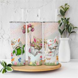 20oz skinny tumbler easter gnomes  sublimation design