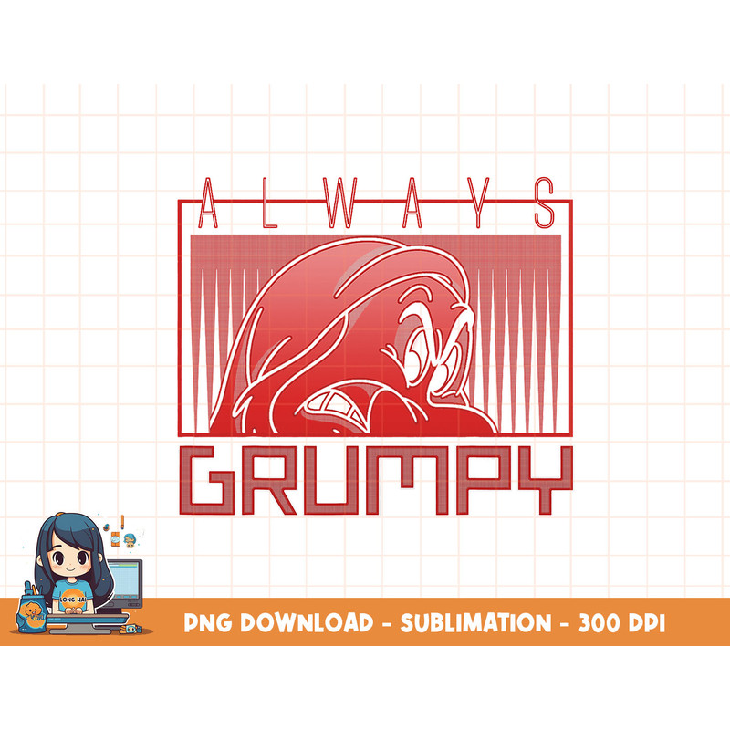 Disney Snow White Grumpy Always Grumpy Portrait png, sublimation, digital print.jpg