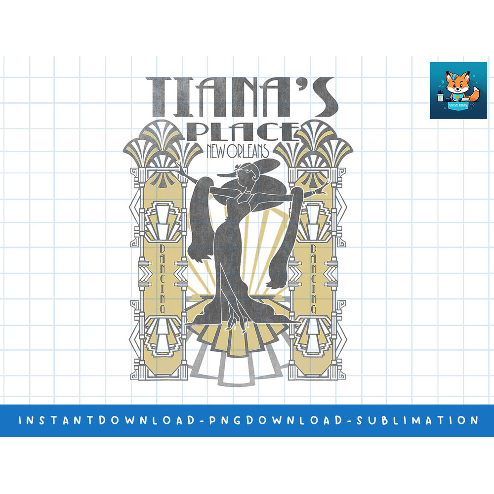 Disney Princess And The Frog Tianas Place Art Deco Poster png, sublimate, digital print.jpg