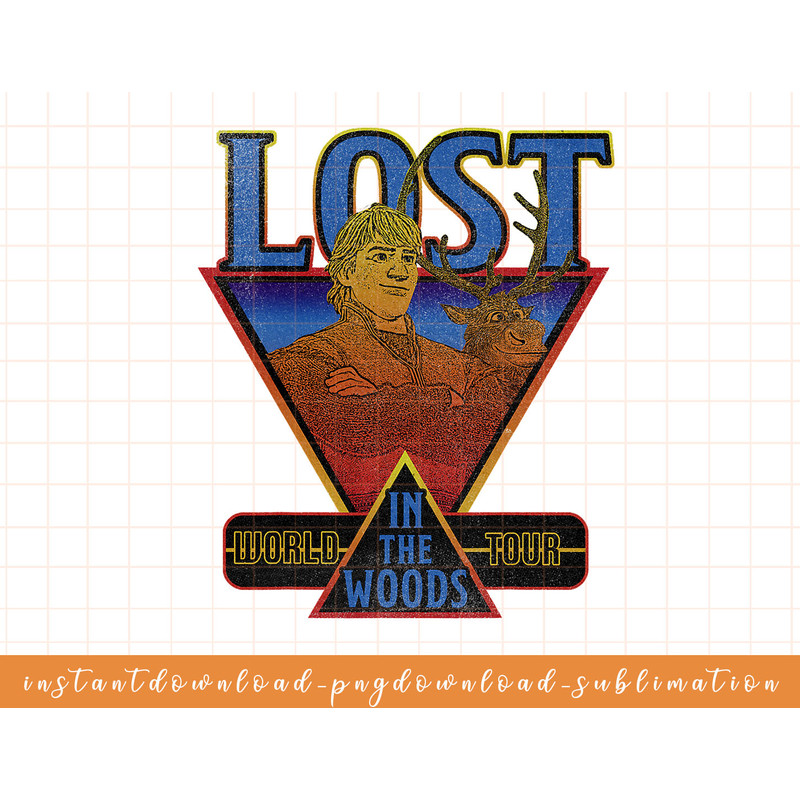 Disney Frozen 2 Kristoff & Sven Lost In The Woods World Tour png, sublimate, digital download.jpg