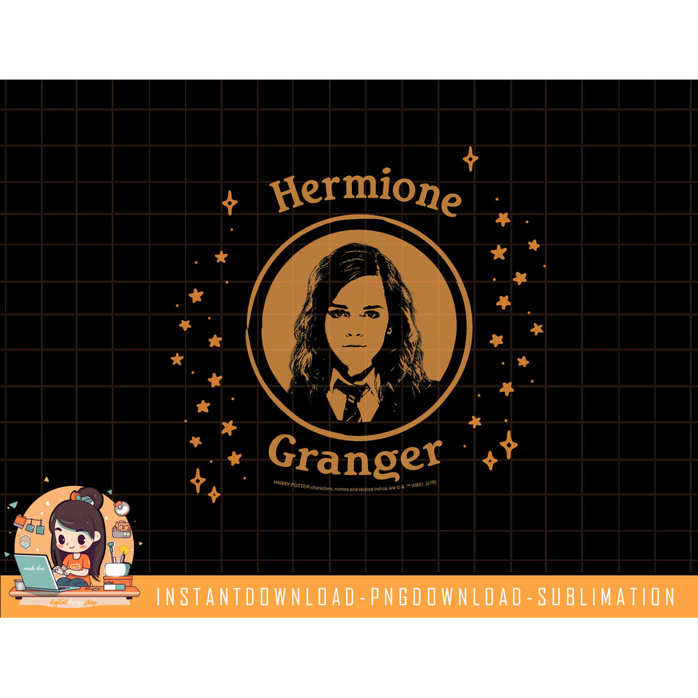 Harry Potter Hermione Granger Circle Portrait png, sublimate, digital download.jpg