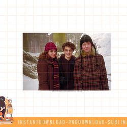 harry potter hermione ron & harry snow portrait png, sublimate, digital download