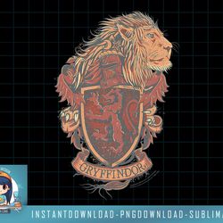 harry potter gryffindor badge png, sublimate, digital download