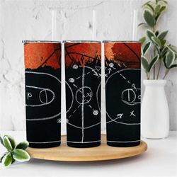 20oz skinny tumbler basketball designs template straight