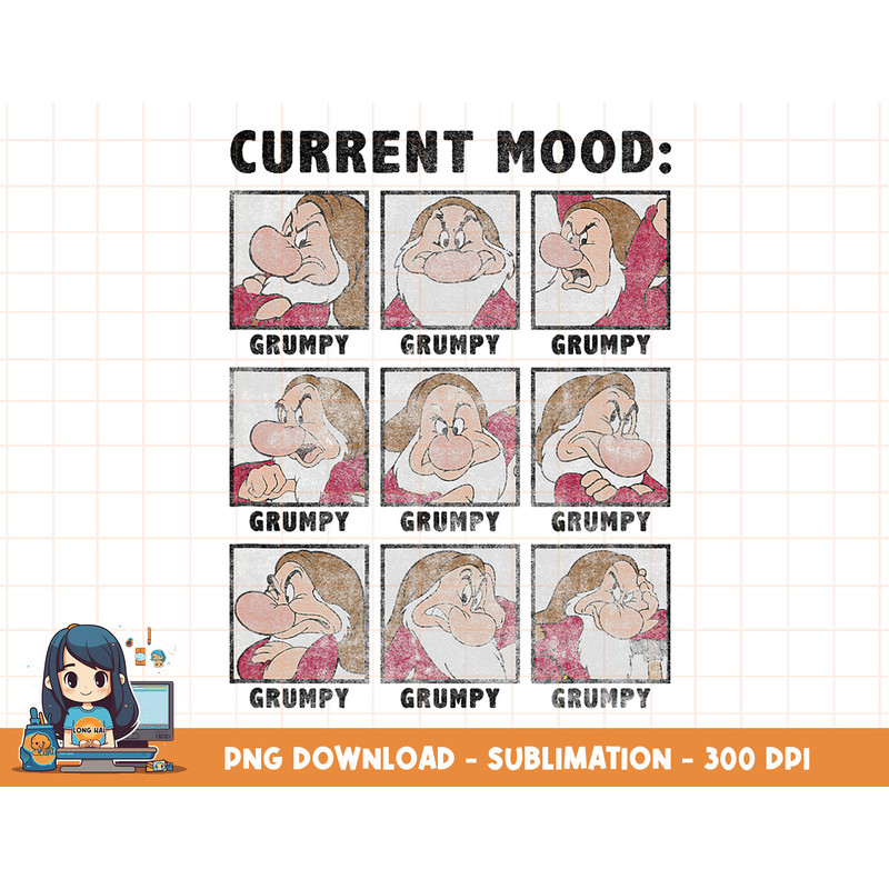 Disney Snow White Grumpy Current Mood Boxes Always Grumpy png, sublimation, digital print.jpg