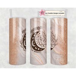 20oz skinny tumbler mama boho celestial seamless sublimation