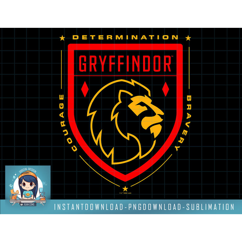 Harry Potter Gryffindor Courage Bravery Badge png, sublimate, digital download.jpg