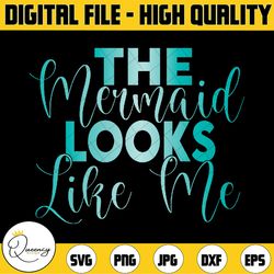 the mermaid looks like me quote png, funny mermaid png, the mermaid looks like me quote, instant download