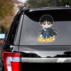 fullmetal alchemist sticker, fullmetal alchemist decal for car, anime car decal, roy mustang decal, anime decal