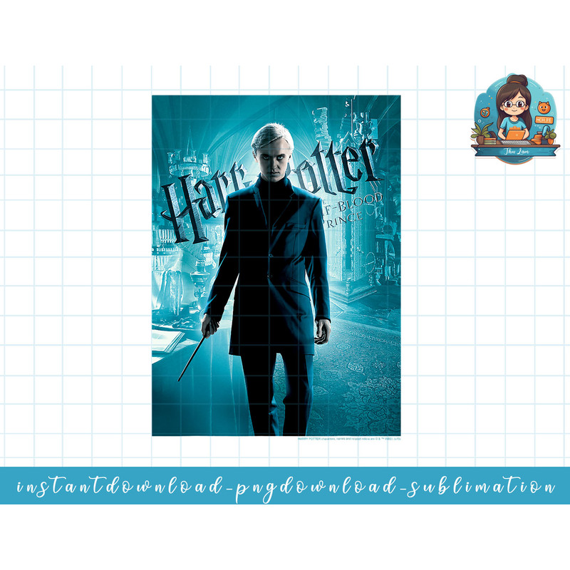 Harry Potter Half-Blood Prince Draco Malfoy Character Poster png, sublimate, digital download.jpg