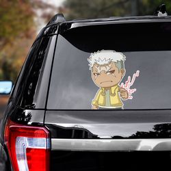 fullmetal alchemist decal for car, anime car decal, anime decal, scar decal, fullmetal alchemist sticker