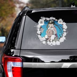fullmetal alchemist decal for car, fullmetal alchemist sticker, anime decal, scar decal, anime car decal